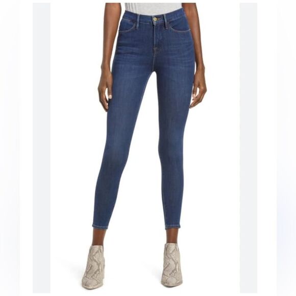 FRAME 24-hour High Waist Crop Skinny Jeans In Henning Size 29 - Picture 1 of 7